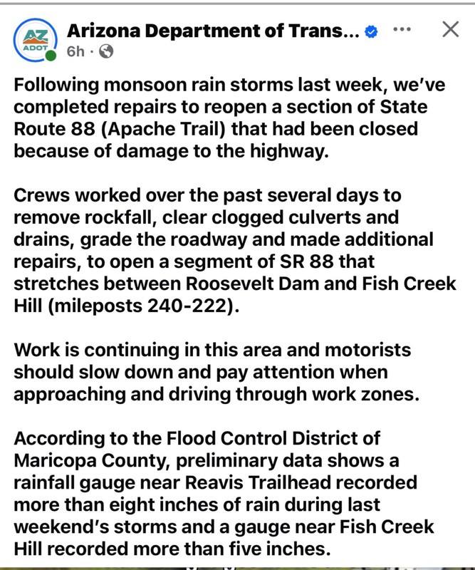 Apache Trail Trail Review Photo