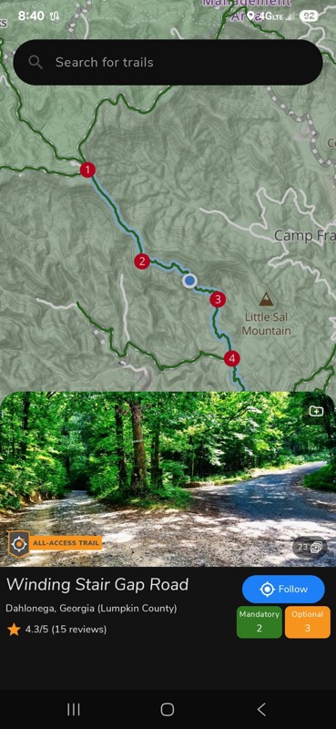 Winding Stair Gap Road Trail Review Photo