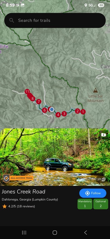 Jones Creek Road Trail Review Photo