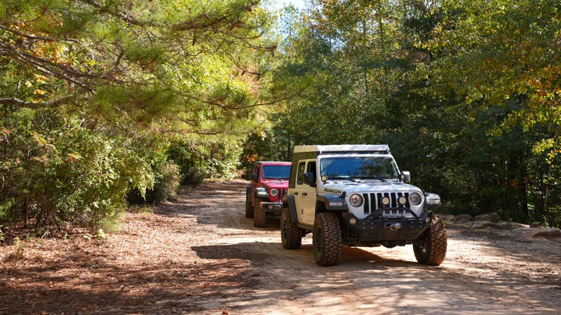 Gulches ORV Park: Trail 1 - Waypoint 4: Optional Obstacles/Intersection - Stay Straight